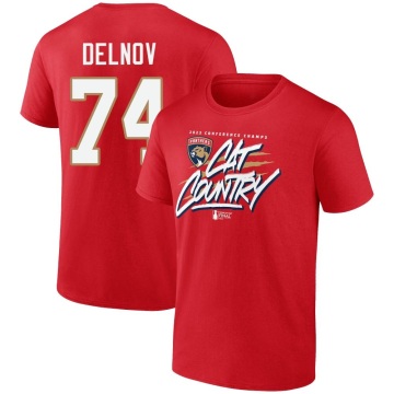 Alexander Delnov 2023 Eastern Conference Champions Home Ice T-Shirt - Red