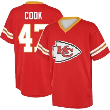 Anthony Cook Name & Number Game Day V-Neck T-Shirt - Red