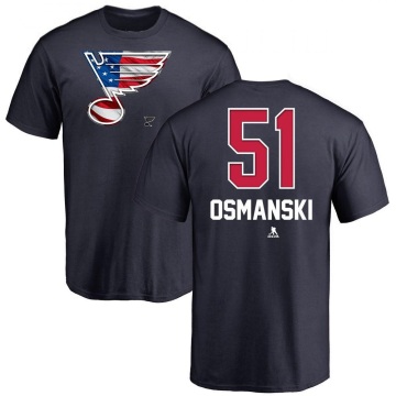 Austin Osmanski Name and Number Banner Wave T-Shirt - Navy