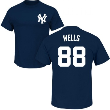 Austin Wells Name & Number T-Shirt - Navy