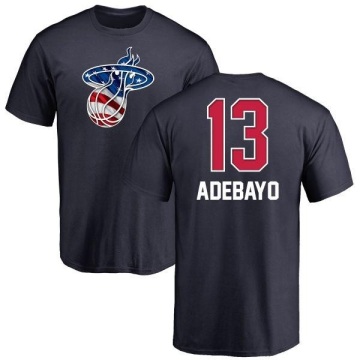 Bam Adebayo Name and Number Banner Wave T-Shirt - Navy