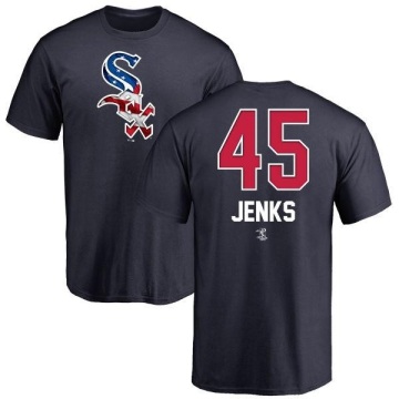 Bobby Jenks Name and Number Banner Wave T-Shirt - Navy