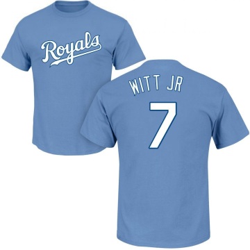 Bobby Witt Jr. Name & Number T-Shirt - Light Blue