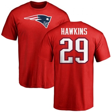 Brad Hawkins Name & Number T-Shirt - Red