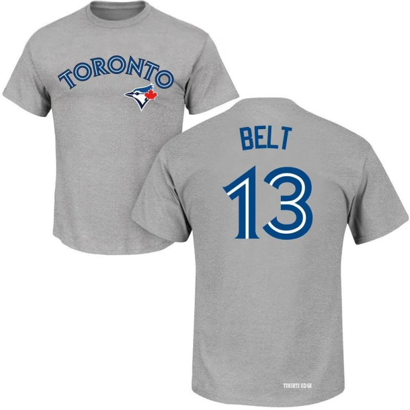 Brandon Belt Name & Number T-Shirt - Gray - Tshirtsedge