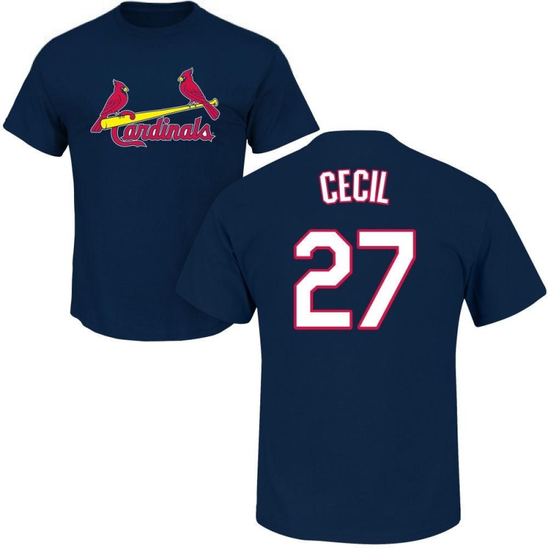 Brett T-Shirt - Tshirtsedge & Cecil Navy Name Number -