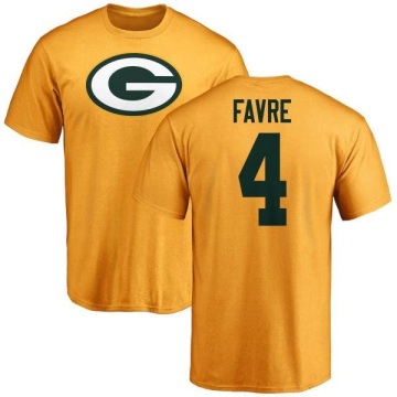 Brett Favre Name & Number T-Shirt - Gold