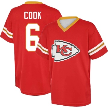 Bryan Cook Name & Number Game Day V-Neck T-Shirt - Red