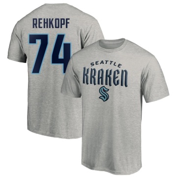Carson Rehkopf Name & Number Lockup T-Shirt - Gray