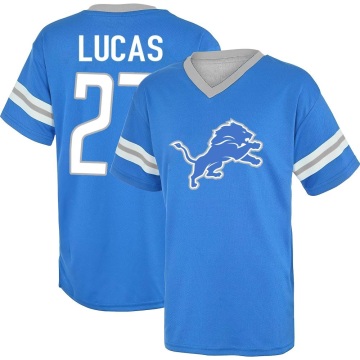Chase Lucas Los Name & Number Game Day V-Neck T-Shirt - Blue