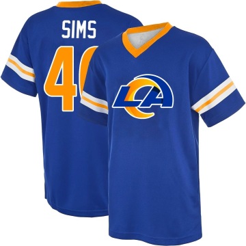 Christian Sims Name & Number Game Day V-Neck T-Shirt - Royal