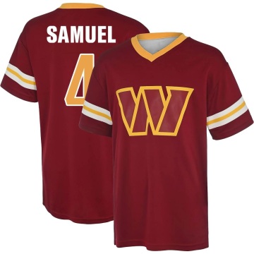 Curtis Samuel Name & Number Game Day V-Neck T-Shirt - Red