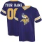 Custom Name & Number Game Day V-Neck T-Shirt - Purple