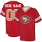 Custom Name & Number Game Day V-Neck T-Shirt - Red