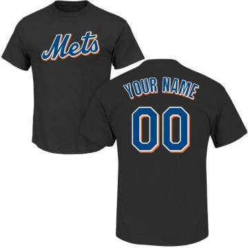 Custom Name & Number T-Shirt - Black
