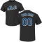 Custom Name & Number T-Shirt - Black
