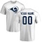 Custom Name & Number T-Shirt - White