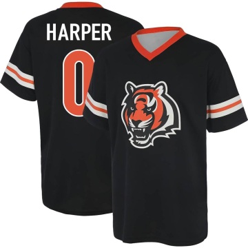 Devin Harper Name & Number Game Day V-Neck T-Shirt - Black