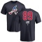 Dylan Lee Name and Number Banner Wave T-Shirt - Navy