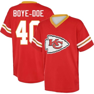 Ekow Boye-Doe Name & Number Game Day V-Neck T-Shirt - Red