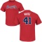 Eli White Name & Number T-Shirt - Red