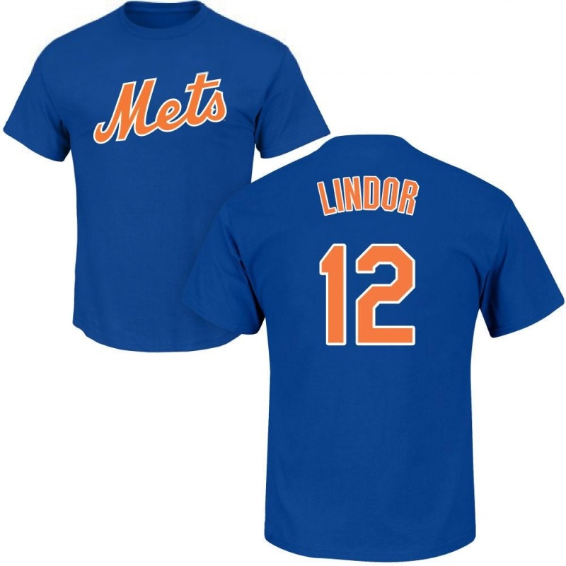 Francisco Lindor Name & Number T-Shirt - Royal - Tshirtsedge