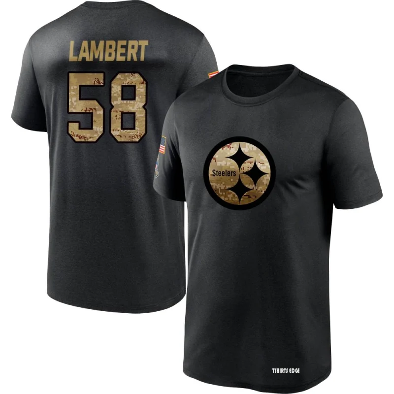 Jack Lambert 2020 Salute To Service Performance T-Shirt - Black -  Tshirtsedge