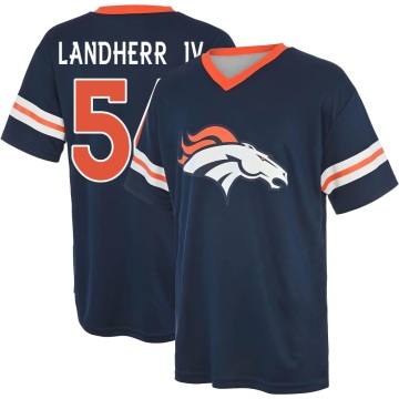 Jack Landherr IV Name & Number Game Day V-Neck T-Shirt - Navy