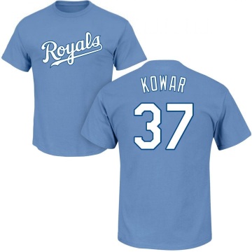 Jackson Kowar Name & Number T-Shirt - Light Blue