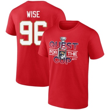 Jake Wise 2023 Stanley Cup Final Quest T-Shirt - Red