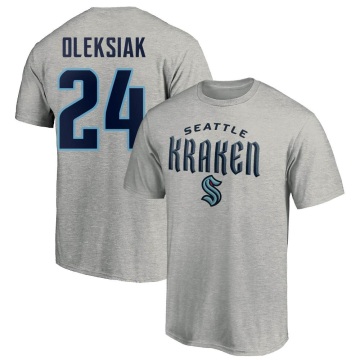 Jamie Oleksiak Name & Number Lockup T-Shirt - Gray