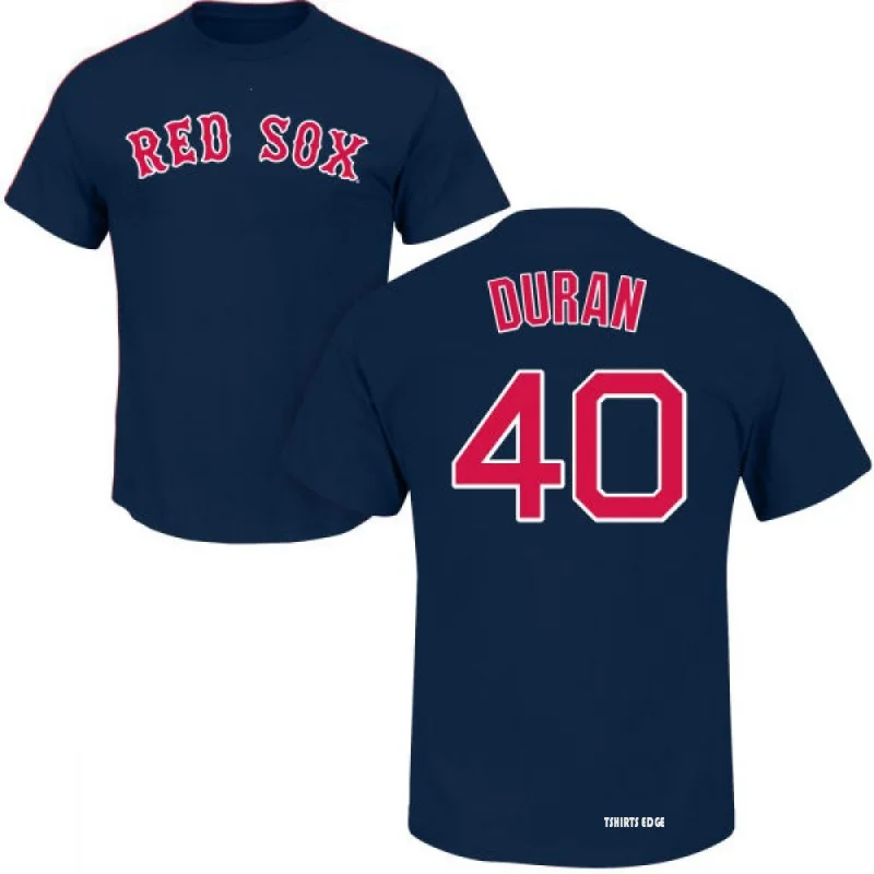 Jarren Duran Name & Number T-Shirt - Navy - Tshirtsedge