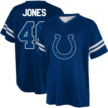 Jaylon Jones Name & Number Game Day V-Neck T-Shirt - Blue