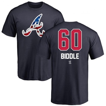 Jesse Biddle Name and Number Banner Wave T-Shirt - Navy