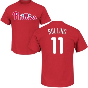 Jimmy Rollins Name & Number T-Shirt - Red