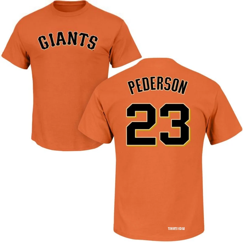 Joc Pederson Name & Number T-Shirt - Orange - Tshirtsedge
