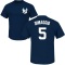 Joe DiMaggio Name & Number T-Shirt - Navy