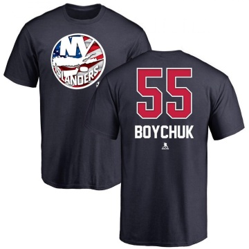 Johnny Boychuk Name and Number Banner Wave T-Shirt - Navy