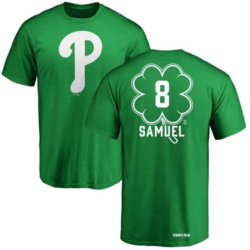 Juan Samuel Dubliner Name & Number T-ShirtKelly - Green - Tshirtsedge