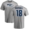 Justin Marshall Name & Number T-Shirt - Ash