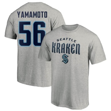 Kailer Yamamoto Name & Number Lockup T-Shirt - Gray