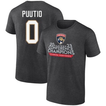 Kasper Puutio Heather 2023 Eastern Conference Champions T-Shirt - Charcoal