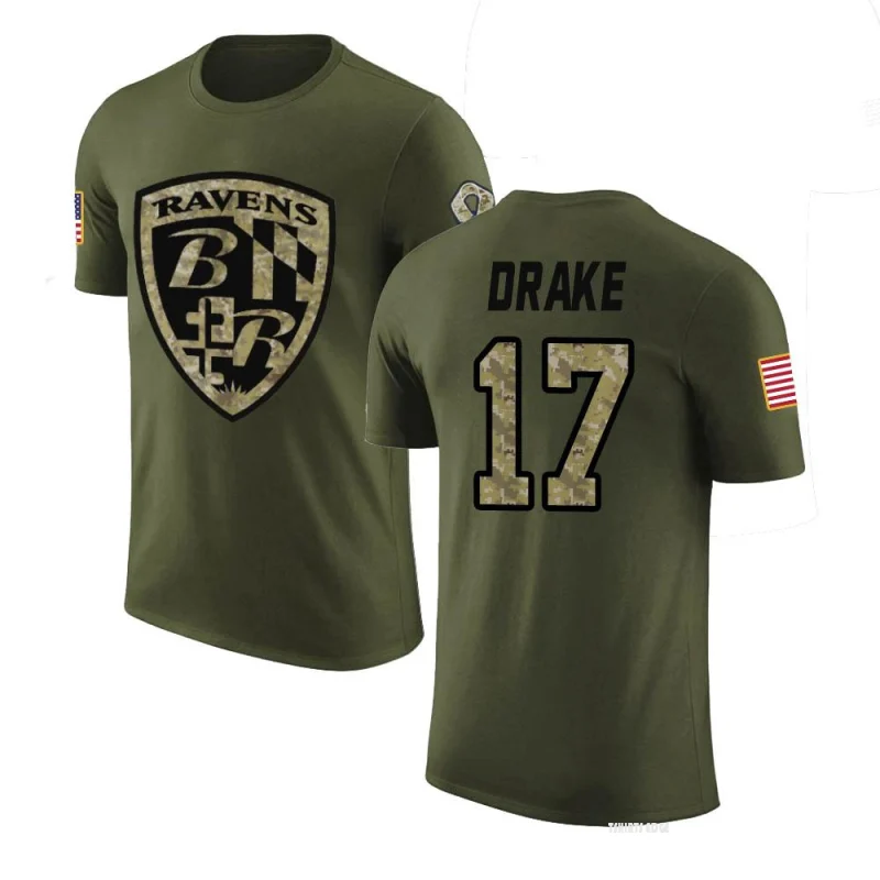 Kenyan Drake Salute to Service T-Shirt - Olive - Tshirtsedge