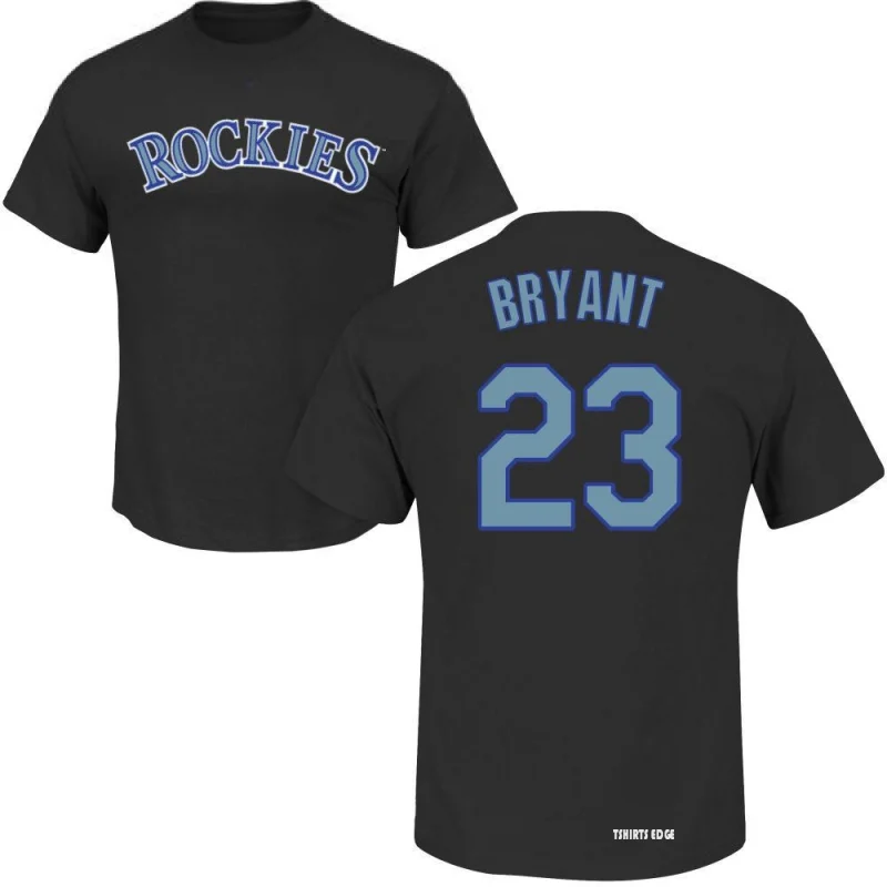 Kris Bryant Name & Number T-Shirt - Black - Tshirtsedge
