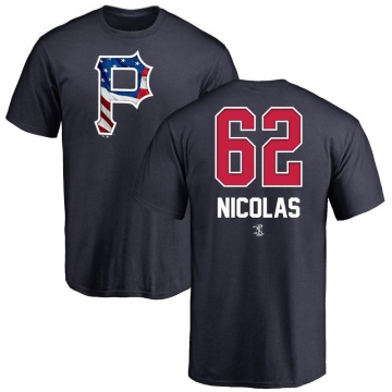 Kyle Nicolas Name and Number Banner Wave T-Shirt - Navy