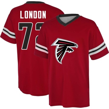 LaCale London Name & Number Game Day V-Neck T-Shirt - Red