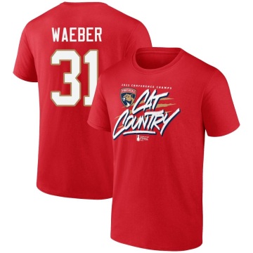 Ludovic Waeber 2023 Eastern Conference Champions Home Ice T-Shirt - Red