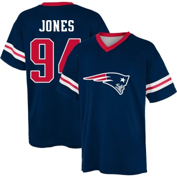Manny Jones Name & Number Game Day V-Neck T-Shirt - Navy