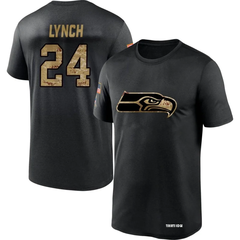 Marshawn Lynch 2020 Salute To Service Performance T-Shirt - Black -  Tshirtsedge