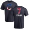 Myles Straw Name and Number Banner Wave T-Shirt - Navy